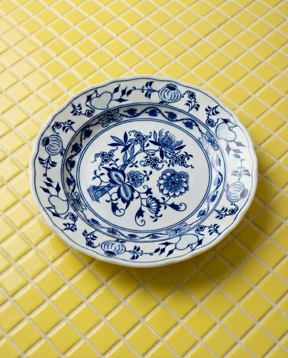 Service d’assiettes Bohemia – décor bleu