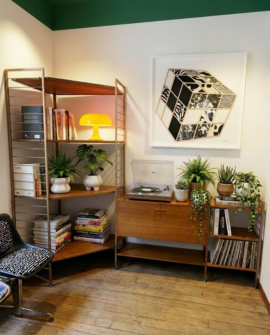 Wall Unit Ladderax modulable – composition vintage années 60