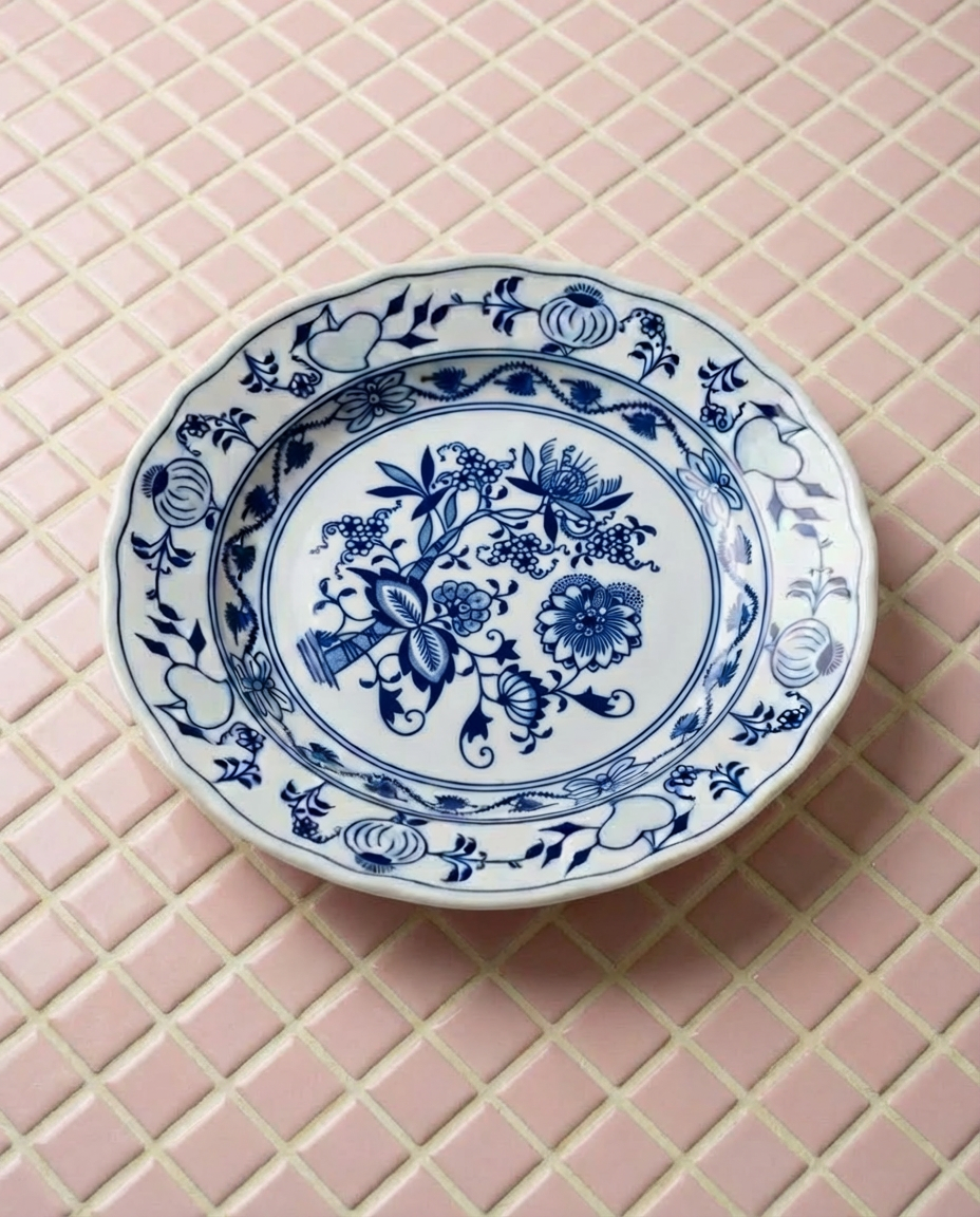 Service d’assiettes Bohemia – décor bleu