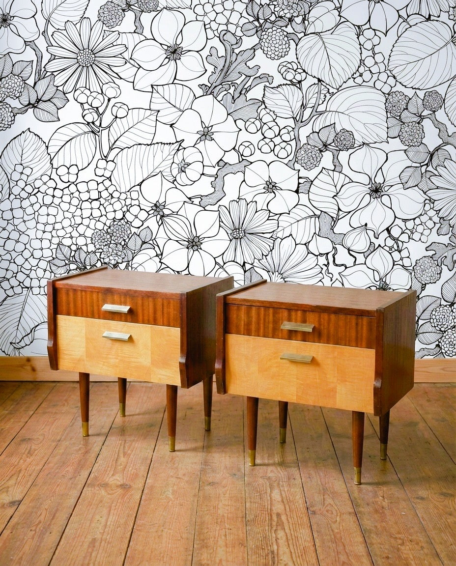 Paire de tables nuit vintage