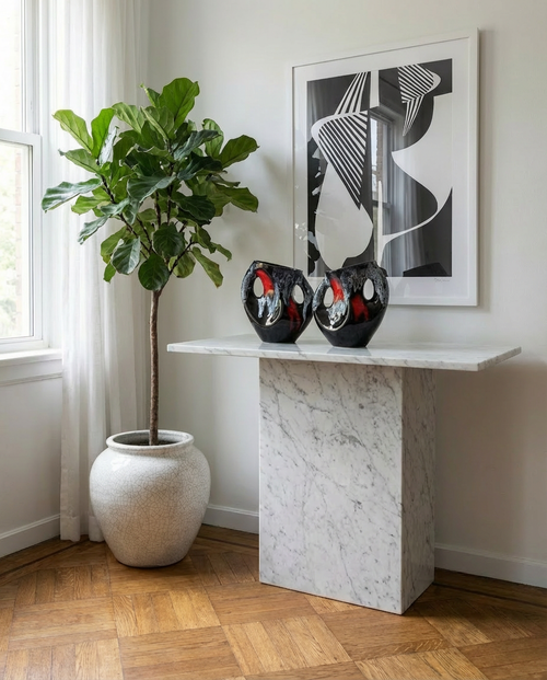 Paire de vases Vallauris ajourés – années 50–60