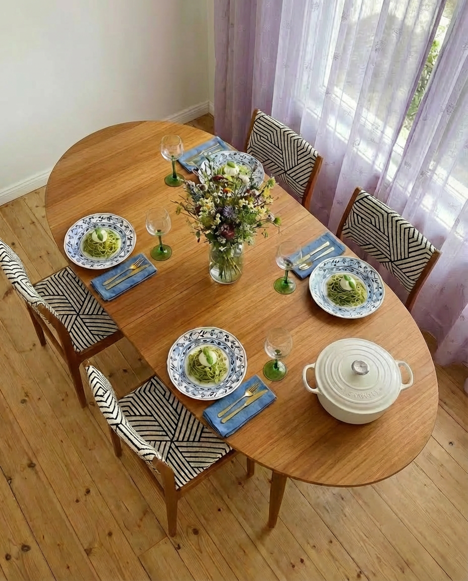 Service d’assiettes Bohemia – décor bleu