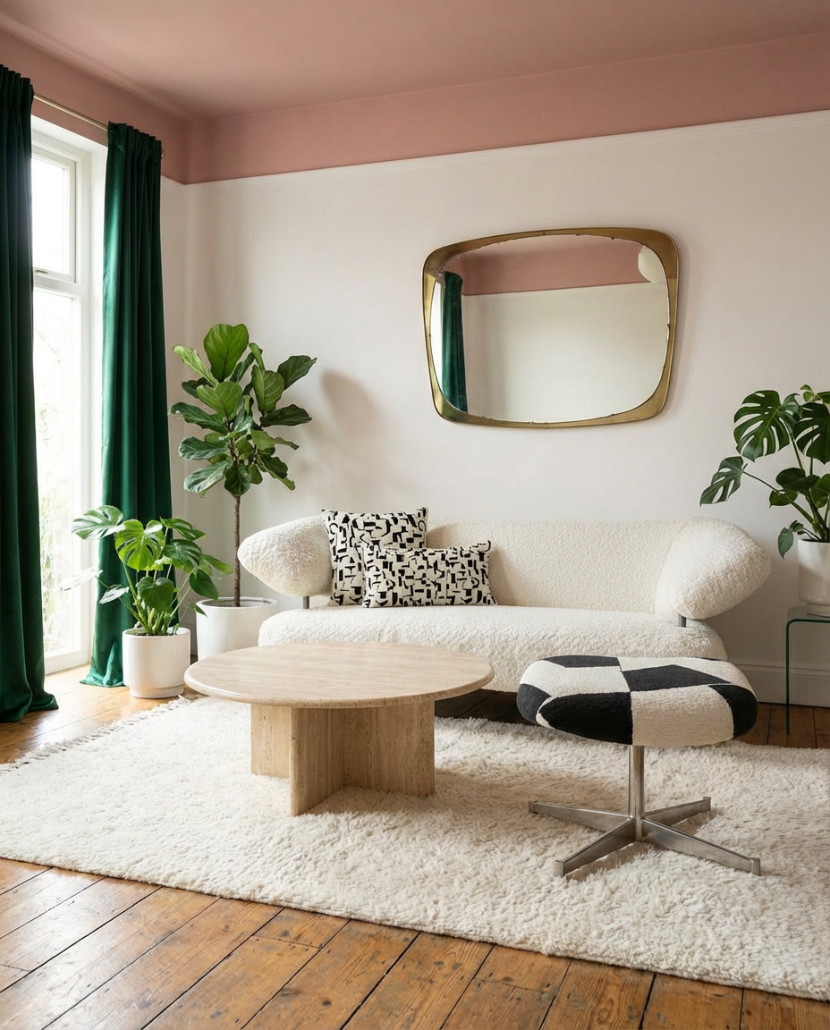 Repose-pieds vintage entièrement regarni – pièce unique Machao